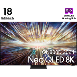 Samsung TV AI Neo QLED 85" QN800D 2024, 8K, boitier One Connect - Publicité