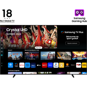 Samsung TV Crystal UHD 98'' DU9005 2024, 4K, Smart TV XXL