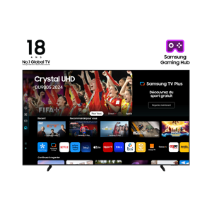 Samsung TV Crystal UHD 98'' DU9005 2024, 4K, Smart TV XXL - Publicité