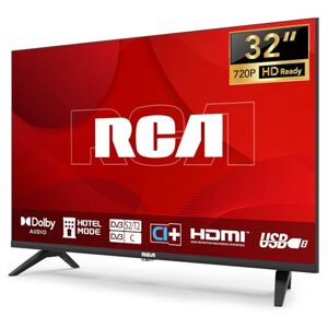 RCA TV 32 Pouces (80 cm) sans Bord LED HD Téléviseurs avec Triple Tuner (DVB-T/T2-C-S/S2), HDMI, CI+, Lecteur Multimédia USB, Mode Hôtel, Dolby Audio (NRB32HQ1, 2024) - Publicité