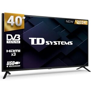 TD Systems Télévision Full HD 40 Pouces, Pas de Smart TV, Télévision TNT HD, Garantie 2 Ans, Modèle 2024 PRIME40C19F - Publicité