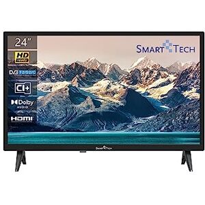 Smart Tech 24HN10T2 HD LED TV 24 Pouces (60cm) Triple Tuner Dolby Audio H.265 HDMI USB, Résolution: 1366 (H) × 768 (V) (24" Pied cotés) - Publicité