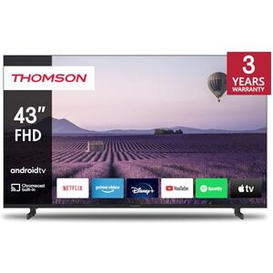 Thomson 43 Pouces (109 cm) Full HD LED Télé Smart Android TV (WLAN, HDR, Triple Tuner DVB-C/S2/T2, Netflix, Youtube, Prime Video, Disney+) – 43FA2S13 2023 - Publicité