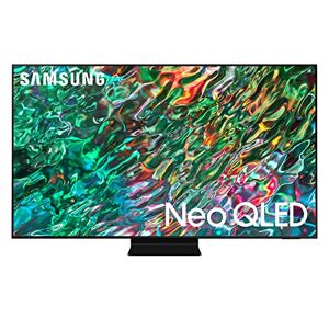 Samsung Téléviseur Neo QLED QE75QN90BATXZT, Smart TV 75" série QN90B, Neo QLED 4K UHD, Alexa et Google Assistant intégrés, Titan Black, 2022, DVB-T2 - Publicité