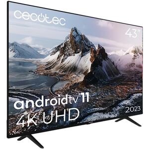 Cecotec TV LED 43" Smart TV A3 Series ALU20043ZS. 4K UHD, Android 11, Frameless, Base, MEMC, Dolby Vision, Dolby Atmos, HDR10, 2 haut-parleurs 10W, 2023 - Publicité