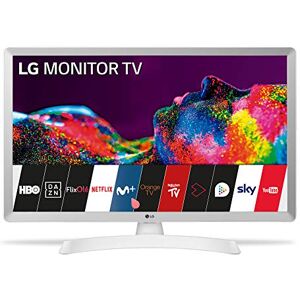 LG 28TN515S- WZ Téléviseur-Moniteur Intelligent, 28", écran LED HD (1366 x 768, 16:9, DVB-T2/C/S2, WiFi, Miracast, 10 W, 2 x HDMI 1.4, 1 USB 2.0, Optique, LAN RJ45, VESA 75 x 75), Blanc - Publicité