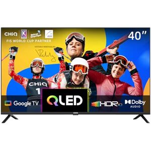 CHIQ L40QG7V Téléviseur QLED 40 Pouces, HDR 10, Design sans Cadre, Google TV, Google Assistant, Chromecast intégré HDR10&HLG, CPU Quad-Core A55, 2.4/5Ghz Dual-Band Wi-FI, DBX-TV[Energy Class F] - Publicité