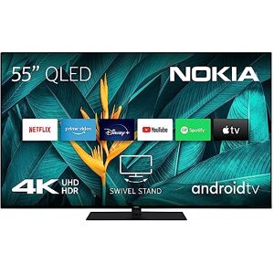 Nokia 55 Pouces (139 cm) QLED 4K UHD Téléviseur Smart Android TV (4K UHD, WLAN, HDR, Triple Tuner DVB-C/S2/T2, Netflix, Youtube, Prime Video, Disney+) QN55GV315ISW 2023 - Publicité