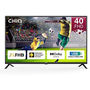 CHIQ Téléviseur LED FHD L40G5W, 100 cm (40 Pouces), 1080 p, Dolby Audio, Triple Tuner (DVB-T/T2/C/S/S2), HDMI/USB/Casque/CI/RF,Non-Smart - Publicité