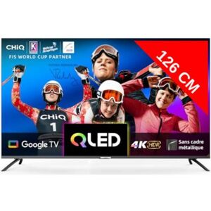 CHIQ TV QLED 4K 126 cm U50QM8V Google TV, 50 Pouces, 4K, QLED