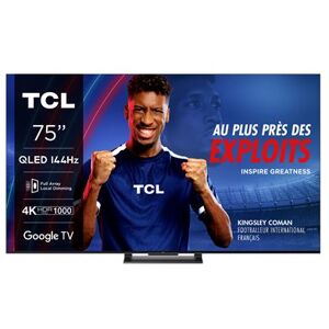 TV QLED TCL 75C745 190 cm 4K UHD Google TV Aluminium brossé Aluminium brossé - Publicité