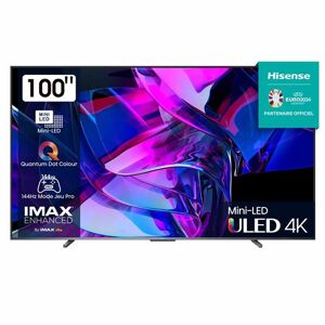 TV QLED Hisense 100U7KQ 254 cm 4K Noir Noir - Publicité