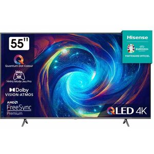 TV QLED Hisense 55E7KQ PRO 139 cm 4K UHD Smart TV Noir Noir - Publicité