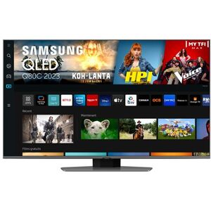 TV Samsung QLED TQ65Q80C 165 cm 4K UHD Smart TV Argent carbone Argent carbone - Publicité