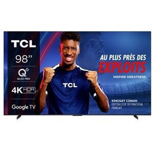 TV QLED Tcl 98C69B 248 cm 4K UHD 2024 Aluminium brossé Aluminium brossé - Publicité