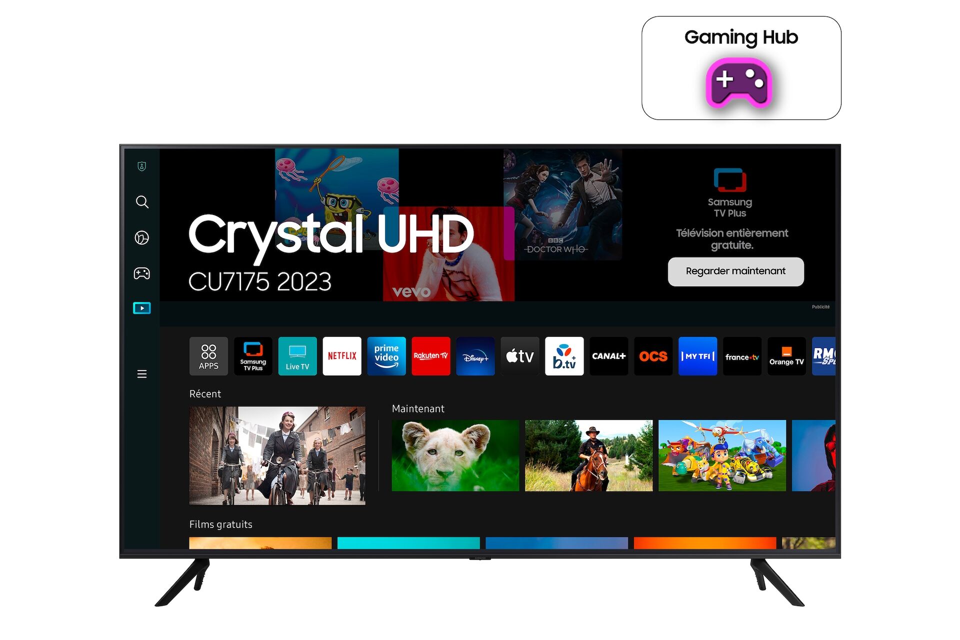 Samsung TV CRYSTAL UHD 4K, 43CU7105, SMART TV