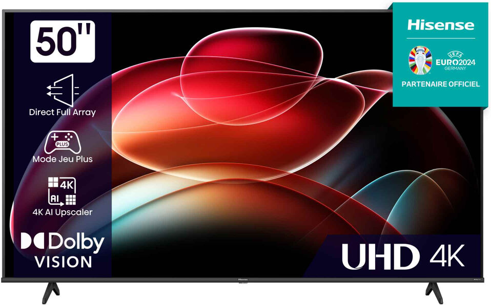 Hisense 50A6K TV 127 cm (50") 4K Ultra HD Smart TV Wifi Noir 300 cd/m²