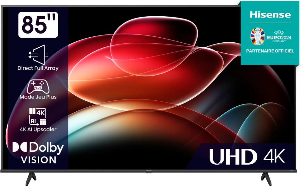 Hisense 85A6K TV 2,16 m (85") 4K Ultra HD Smart TV Wifi Noir