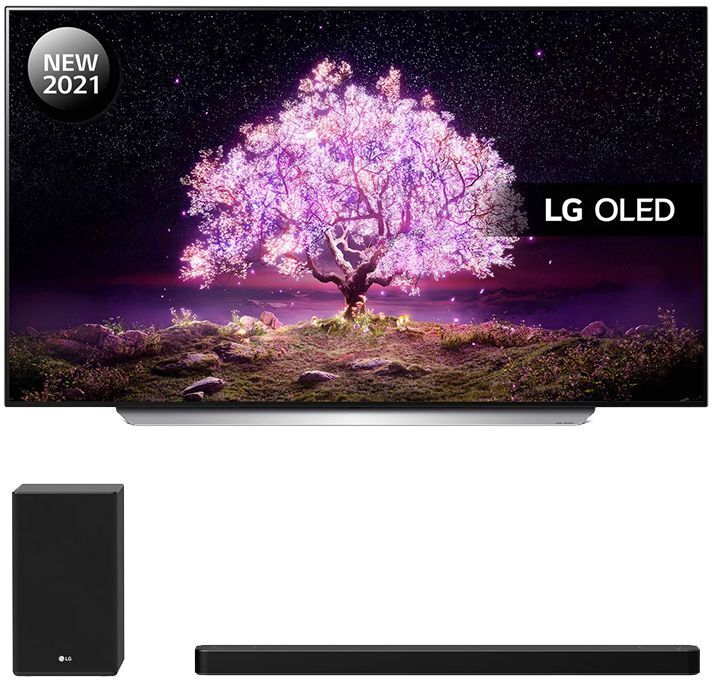 LG OLED55C14LB 55" Smart 4K Ultra HD HDR OLED TV &amp; SP8YA 3.1.2 Wireless Sound Bar Bundle