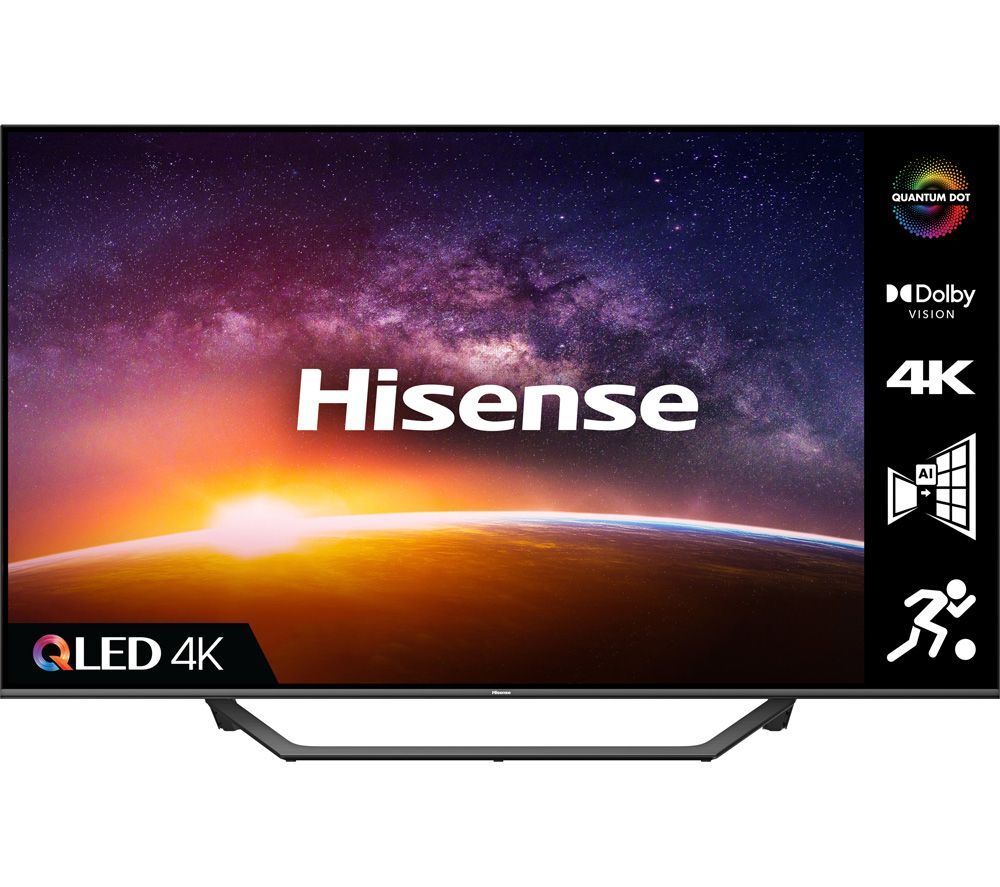 HISENSE 55A7GQTUK 55" Smart 4K Ultra HD HDR QLED TV with Alexa &amp; Google Assistant