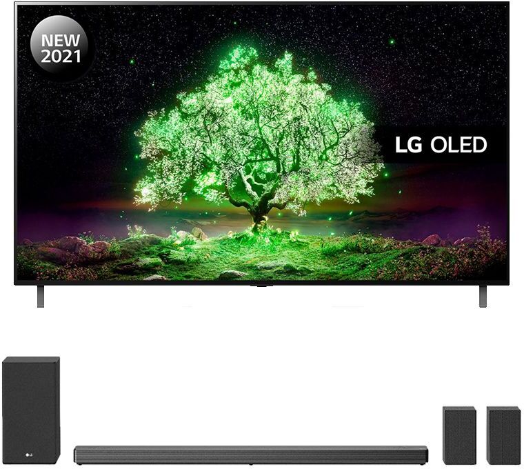 LG OLED77A16LA 77" Smart 4K Ultra HD HDR OLED TV &amp; Wireless Sound Bar Bundle