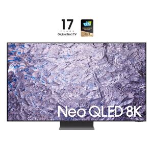 Samsung Series 8 TV QE85QN800CTXZT Neo QLED 8K, Smart TV 85 Processore Neural Quantum 8K, Dolby Atmos e OTS+, Titan Black 2023
