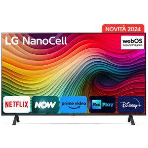 LG NanoCell 43'' Serie NANO82 43NANO82T6B, TV 4K, 3 HDMI, SMART TV 2024 (43NANO82T6B.API)