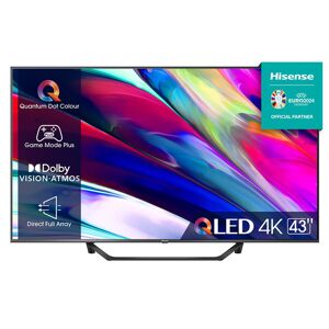 Hisense 43A7KQ TV 109,2 cm (43'') 4K Ultra HD Smart TV Wi-Fi Nero 275 c