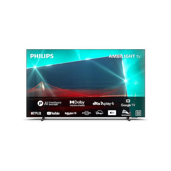 philips google tv oled 48 4k hdr10 ambilight 48oled718