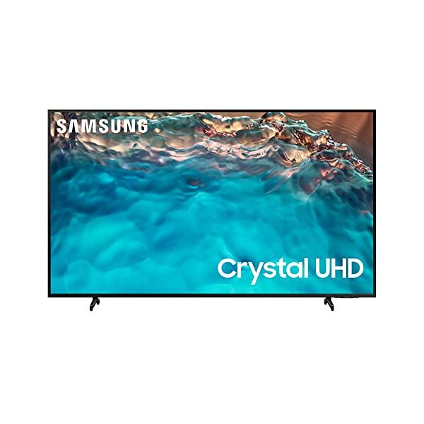 samsung tv crystal uhd ue43bu8070uxzt, smart tv 43 serie bu8070, crystal uhd 4k, alexa e google assistant integrati, black, 2022, dvb-t2