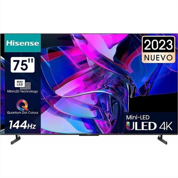 hisense smart tv mini led uhd 4k 75 75u79kq-metal dark grey