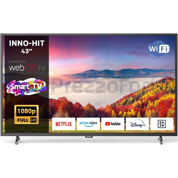 inno hit 43ih43fwb smart tv 43 pollici full hd display led, wi-fi, sistema webos tv colore nero - 43ih43fwb