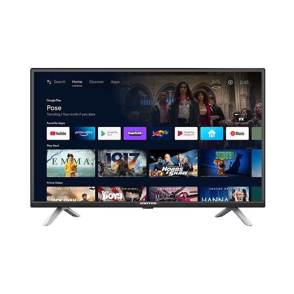 united led32hs82a11 tv 81,3 cm (32'') hd smart tv wi-fi nero, argento 2