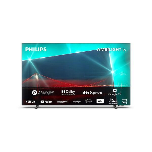 philips ambilight tv oled 718 65“ 4k uhd dolby vision e dolby atmos go