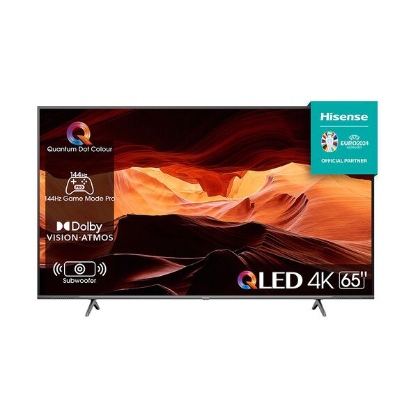 hisense tv qled 4k ultra hd 65'' 65e7kq pro, smart tv vidaa u7, qled di