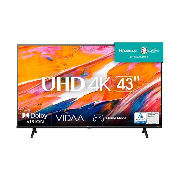 hisense tv led ultra hd 4k 43'' 43a6k smart tv, wifi, hdr dolby vision,