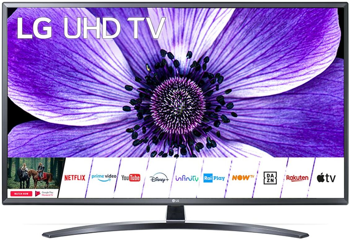 LG 49UN74006LB 124,5 cm (49") 4K Ultra HD Smart TV Wi-Fi Nero T2 MAIN10 GARANZIA ITALIA