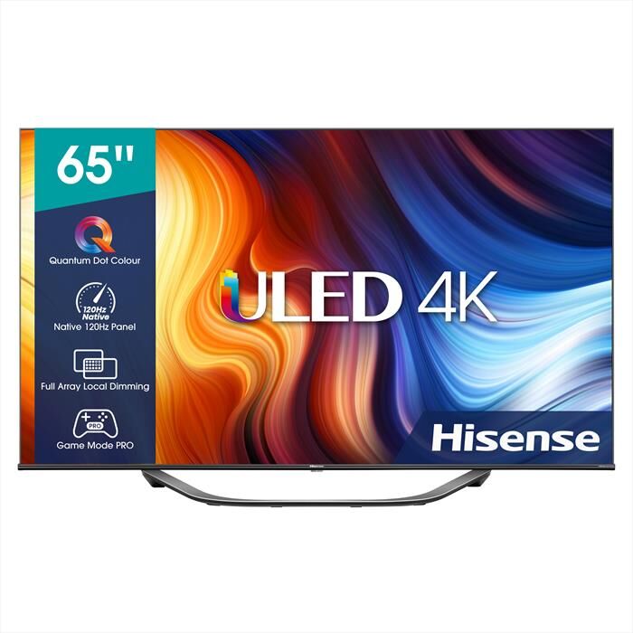 Hisense Smart Tv Qdot Uled 4k Uhd 600nit 65" 65u72hq-silver