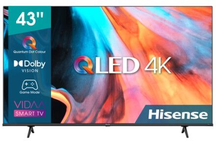 Hisense SMART TV 43" QLED ULTRA HD 4K CON PIEDINI LATERALI (43E77HQ)