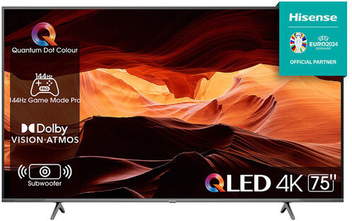 Hisense TV QLED 4K Ultra HD 75'' 75E7KQ PRO, Smart TV VIDAA U7, QLED Di