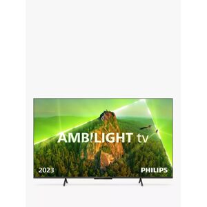 Philips 50PUS8108 (2023) LED HDR 4K Ultra HD Smart TV, 50 inch with Freeview Play, Ambilight & Dolby Atmos, Satin Chrome - Satin Chrome - Unisex