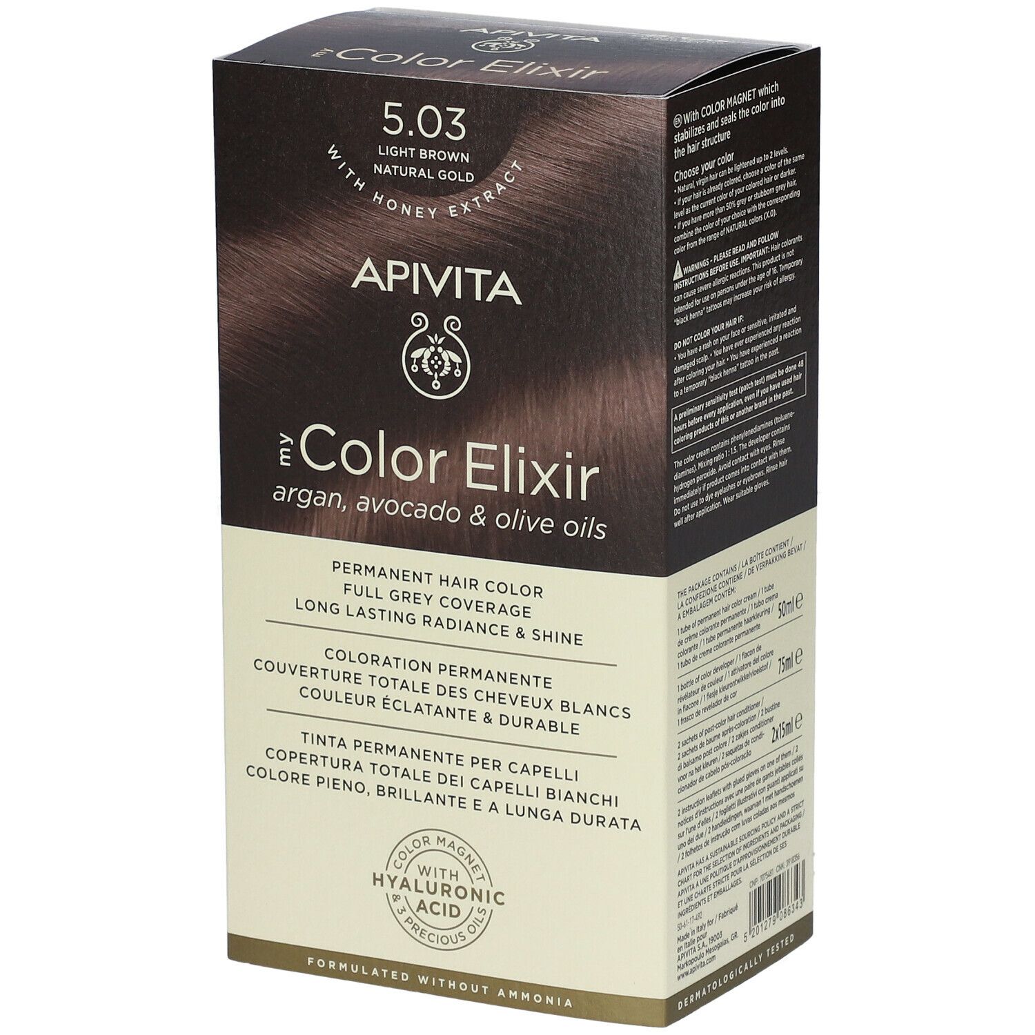 Apivita My Color Elixir 5.03 Marron claire Natürliches Gold