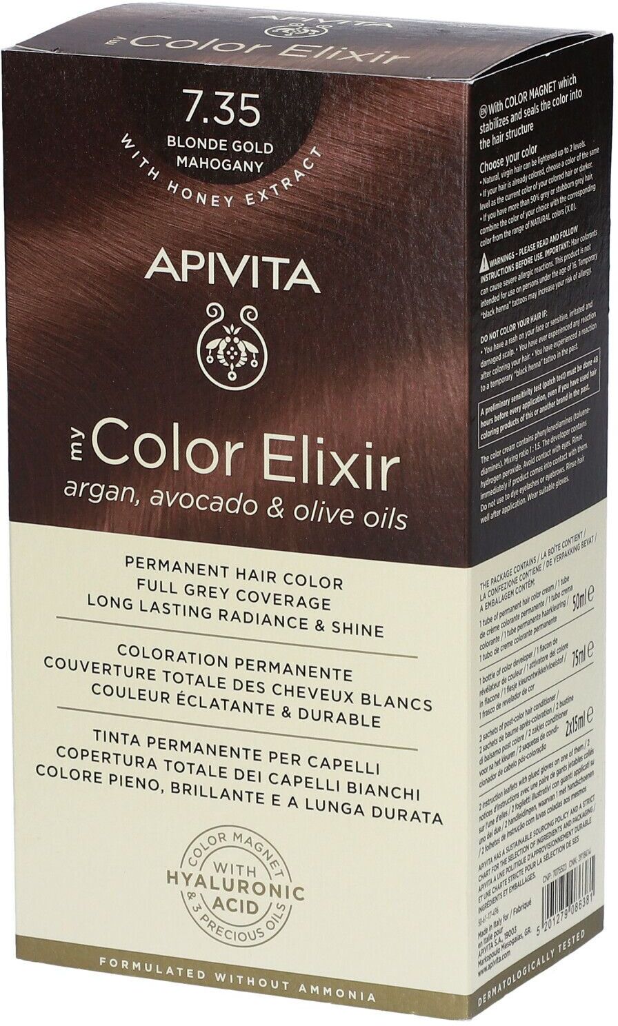 Apivita My Color Elixir 7.35 Blond Gold Mahagoni