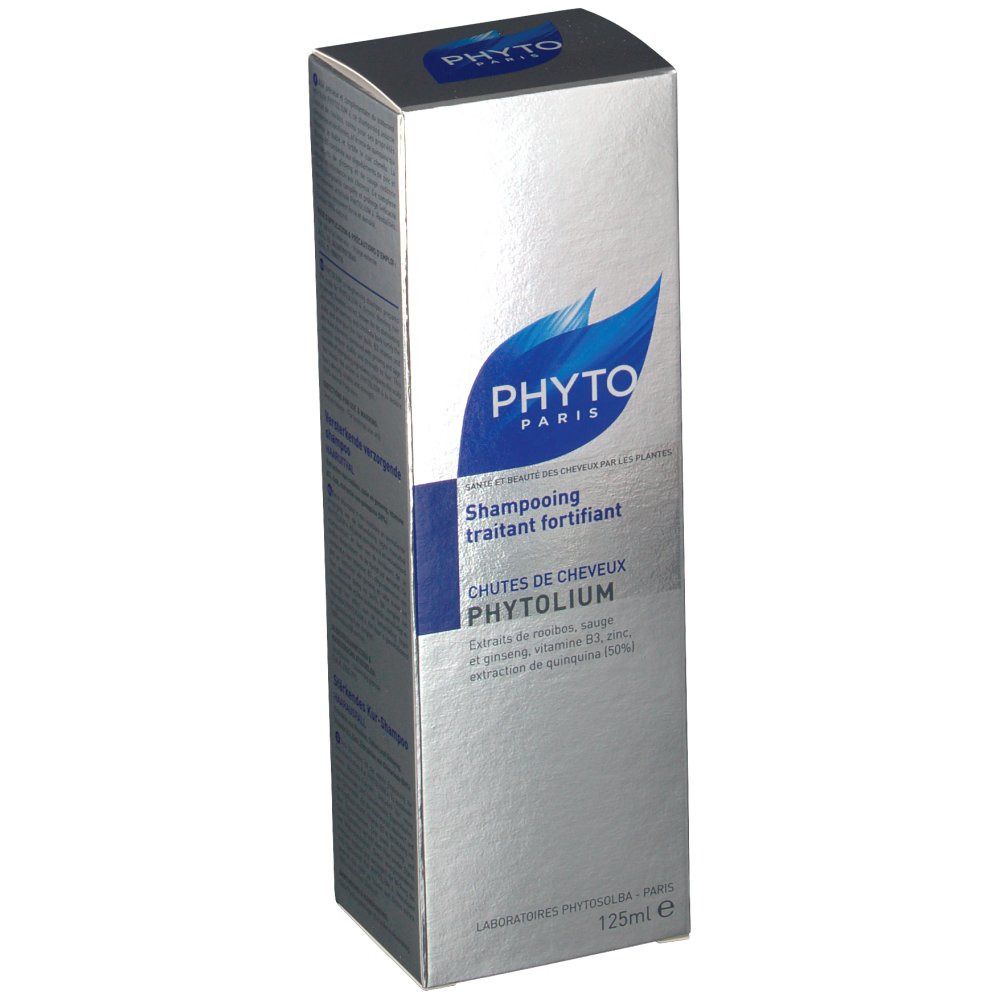 PHYTOSOLBA Phytolium Shampoing Traitant Fortifiant, Shampoing traitant antichute, tube 125 ml