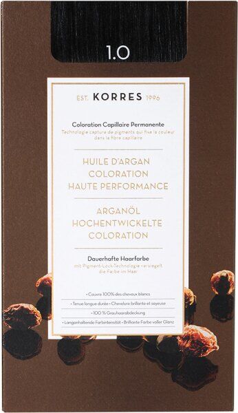 Korres Arganöl Hochentwickelte Coloration 3er Set 1.0 Schwarz Haarfar