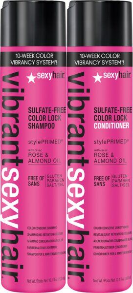 Sexyhair Set - Sexyhair Vibrant Sulfate-Free Color Lock Shampoo + gratis Condi