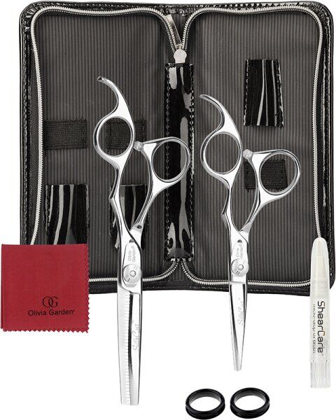 Olivia Garden 2er Set SilkCut 5,0'' + Effilier Europa Friseurzubehör