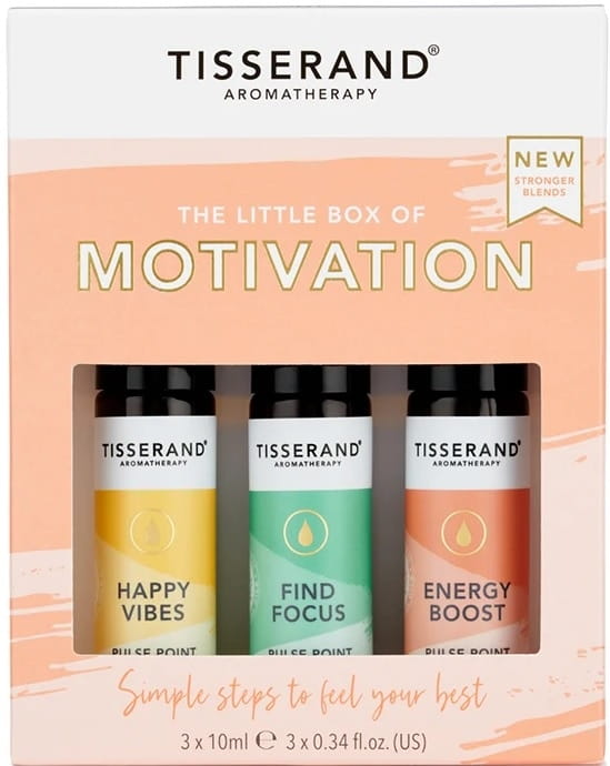 Tisserand Aromatherapy The Little Box of Motivation Zestaw olejków eterycznych rollon na lepszą motywację 3 x 10 ml Tisserand Aromatherapy