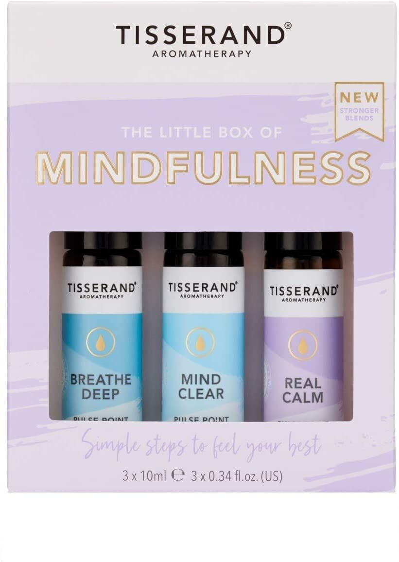 Tisserand Aromatherapy The Little Box of Mindfullness Zestaw olejków eterycznych rollon na wyciszenie 3 x 10 ml Tisserand Aromatherapy