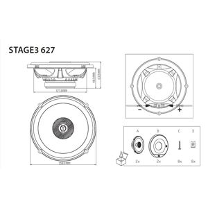 JBL Auto-Lautsprecher »Stage3 6«  Größe